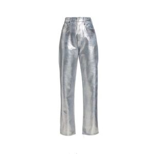 Agolde 90s Pinch Waist High Rise Metallic Straight Leg Jeans
